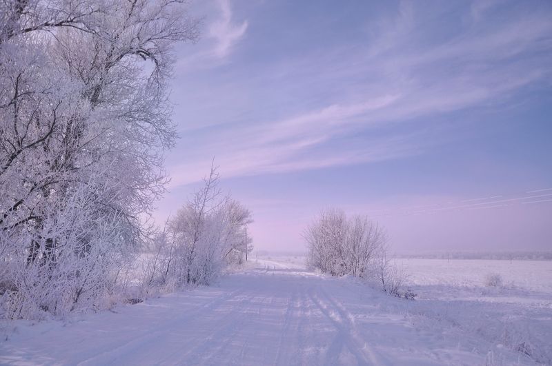 Зимняя дорога фото превью