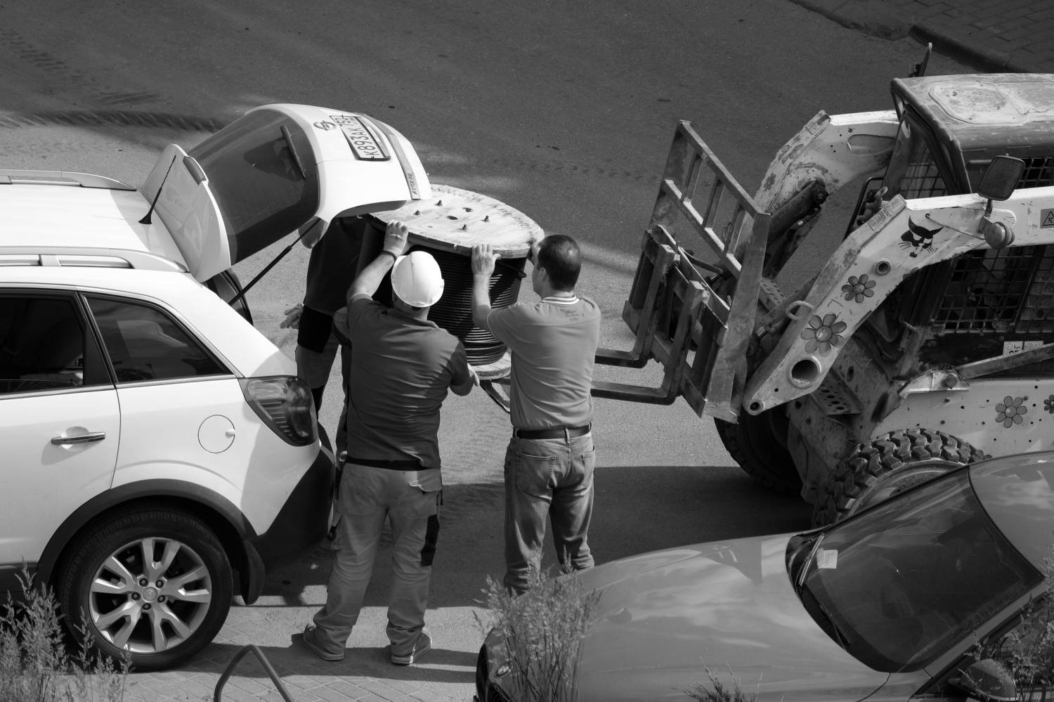 Реконструкция ГЭС2, кабель, вилочный погрузчик, багажник, Дмитрий Ткаченко