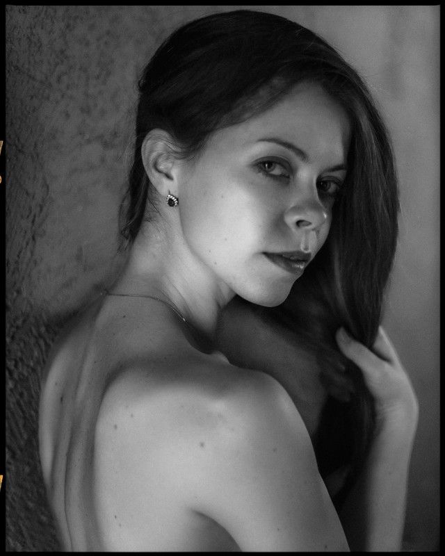 портрет, женский портрет, женская красота, девушка, чб, чернобелое, гламур, модель, model, glamur, portrait, bw, black and white Марина фото превью