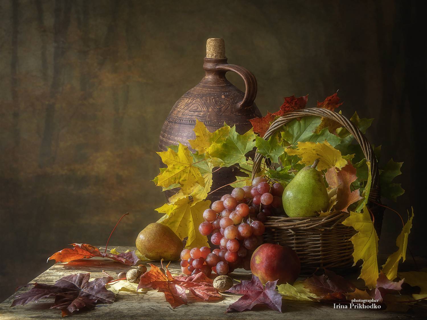 натюрморт, осень, фрукты, Приходько Ирина