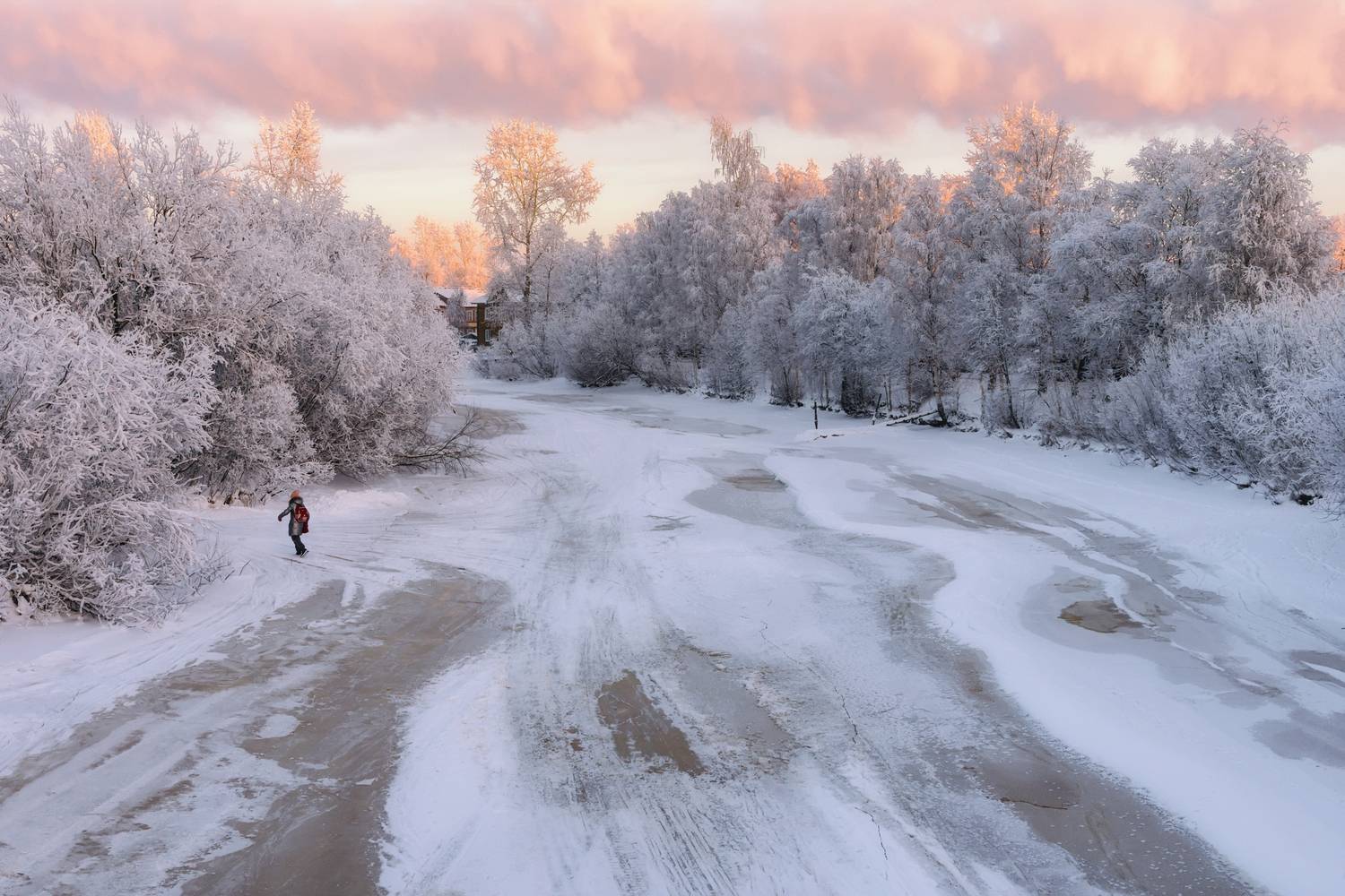 зима, декабрь, иней, мороз, деревья, река, соломбалка, архангельск, Вера Ра