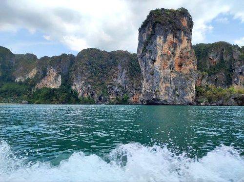 On the way to the island