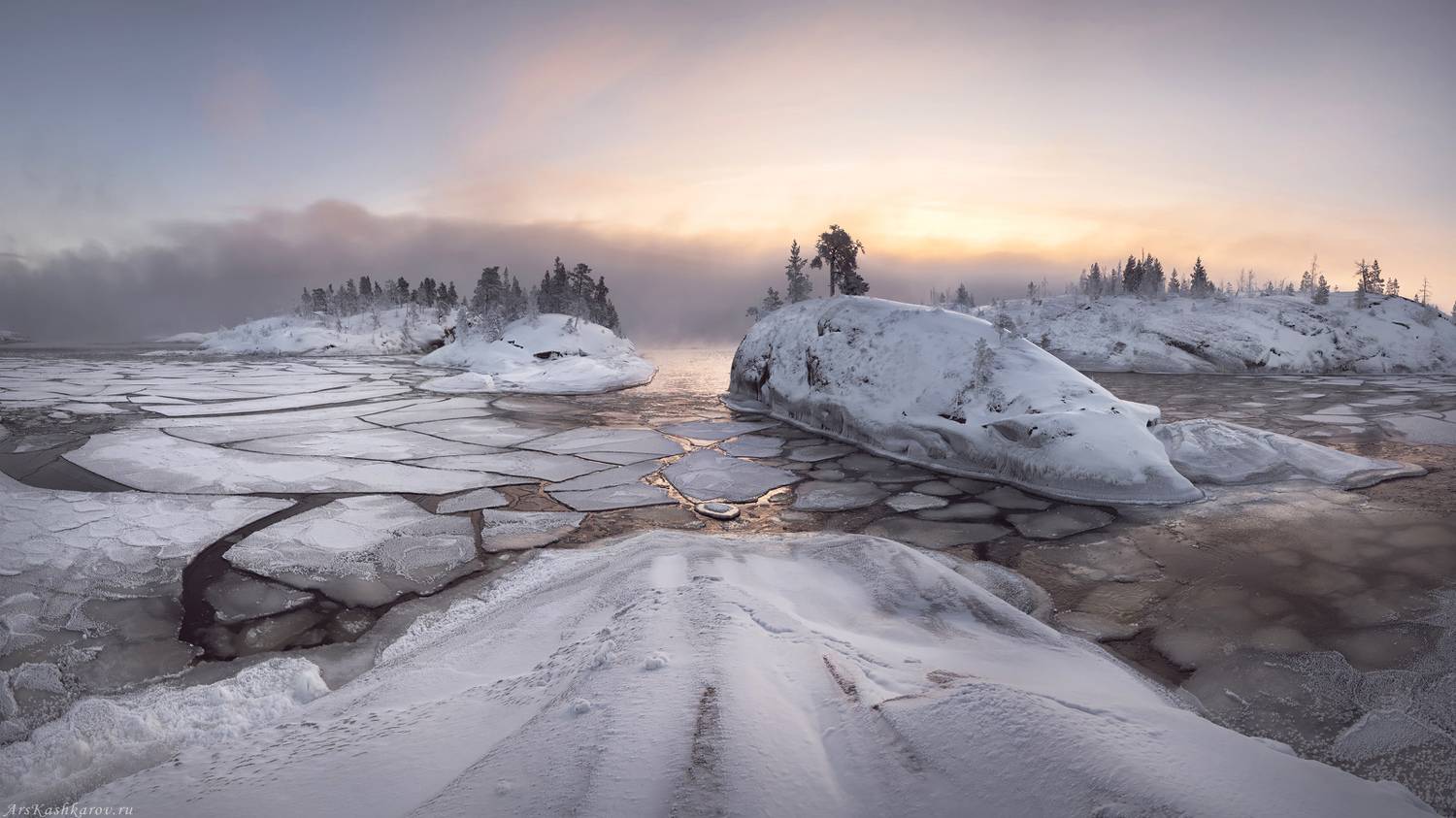 карелия, зимняя ладога, ладожское озеро, мороз, лед, острова зимой, фототуры зимой, шхеры, остров кит, Арсений Кашкаров