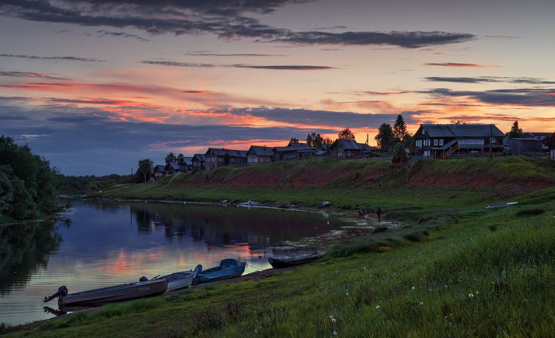 кимжа, архангельская область Тихий вечер в Кимже фото превью