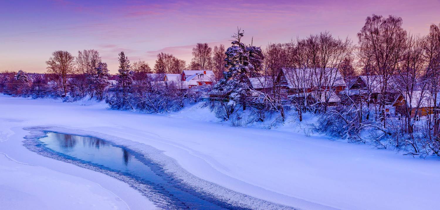 зима, пейзаж, бабаево, берег, река, колпь, Подосинников Максим