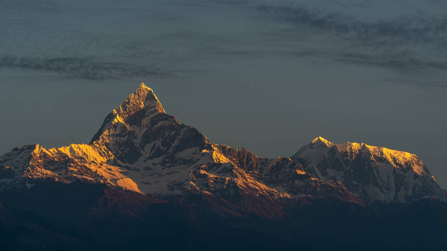 непал, гималаи, восход, горы, мачапучаре, nepal, himalaya, sunrise, mountains, machapuchare, fishtail, Баландин Дмитрий