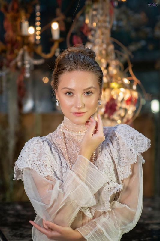 ретро, девушка, портрет, рояль, осень, Тургенев, артфото Ретро портрет фото превью