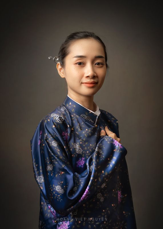 asian, vietnam, vietnamese, portrait, face, women, female, studio, beauty, traditional dress, dress, costume, old * * * фото превью