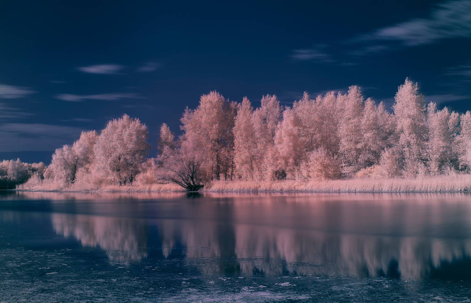 инфракрасное фото, волга, пейзаж, вода, отражение, острова, инфракрасная фотография,, Подосинников Максим