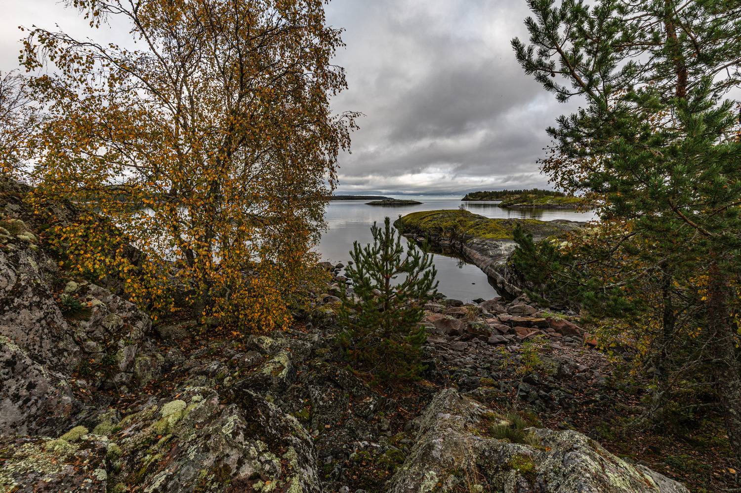 Ладога, Карелия, шхеры, осень, Сергей