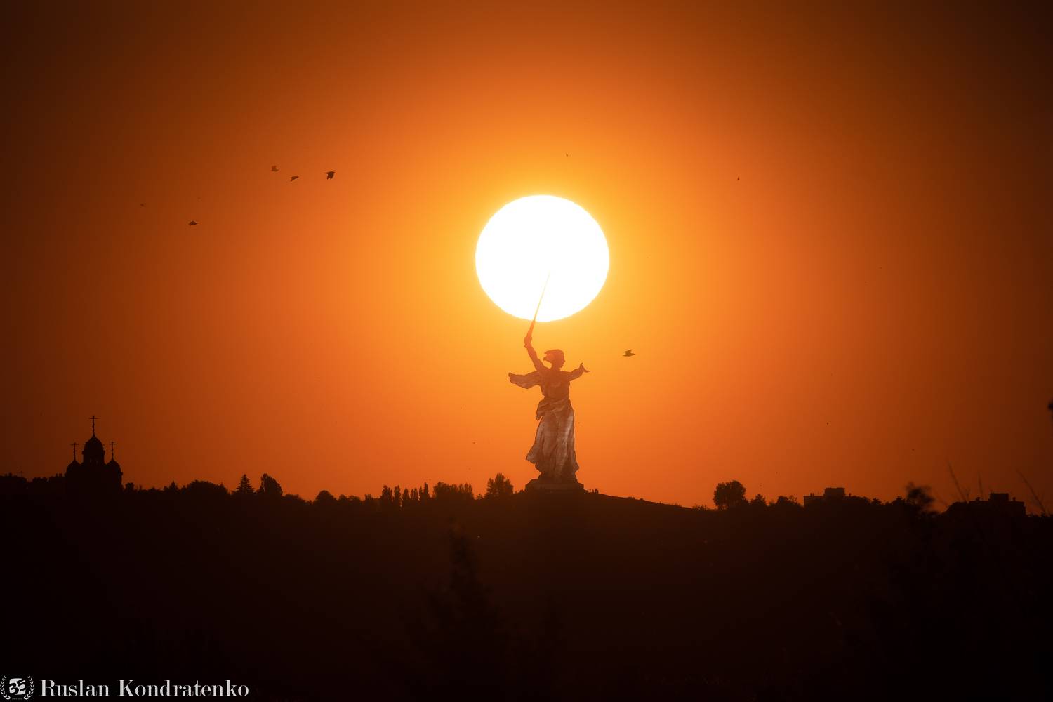 волгоград, родина-мать, прострел, композитная фотография, time blending, Кондратенко Руслан