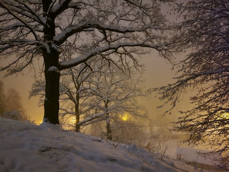 Зимний вечер фото превью