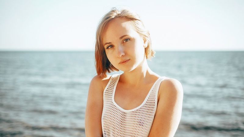 ню, портрет, topless, girl, portrait, artnu, transparent, summer, sea Elle фото превью