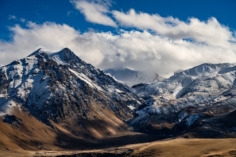 Горы, ледники, облака Сила фото превью