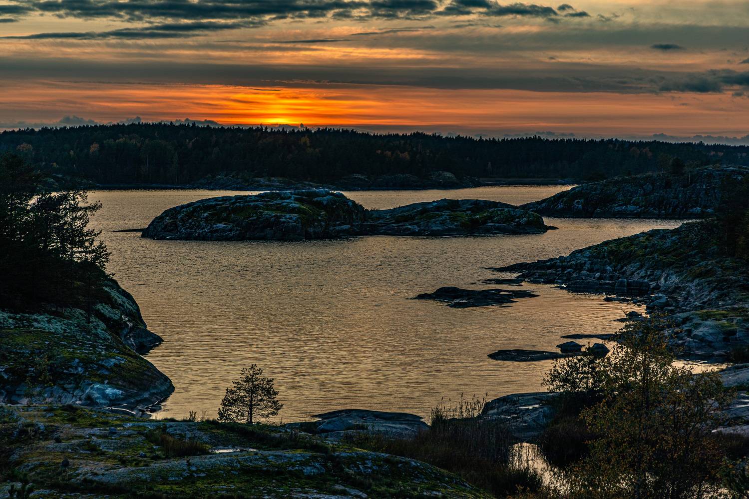 Ладога, закат, Карелия, Сергей