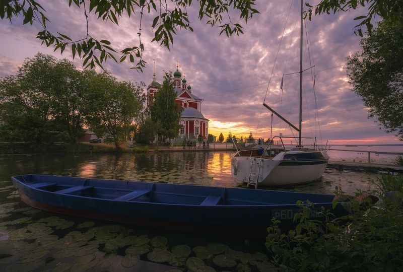 Атмосфера морского заката в Переславле фото превью