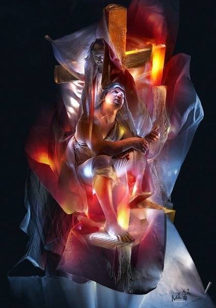 Светографика, портрет, свет,  размышление, жанр, сюжет, HoryMa (ХориМа)