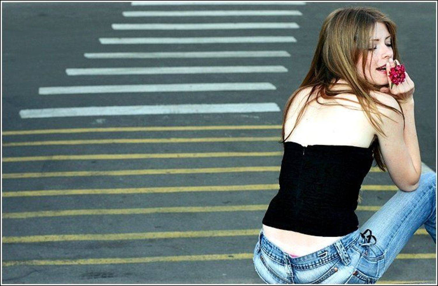 открытка девушка лето, Katja Heffner