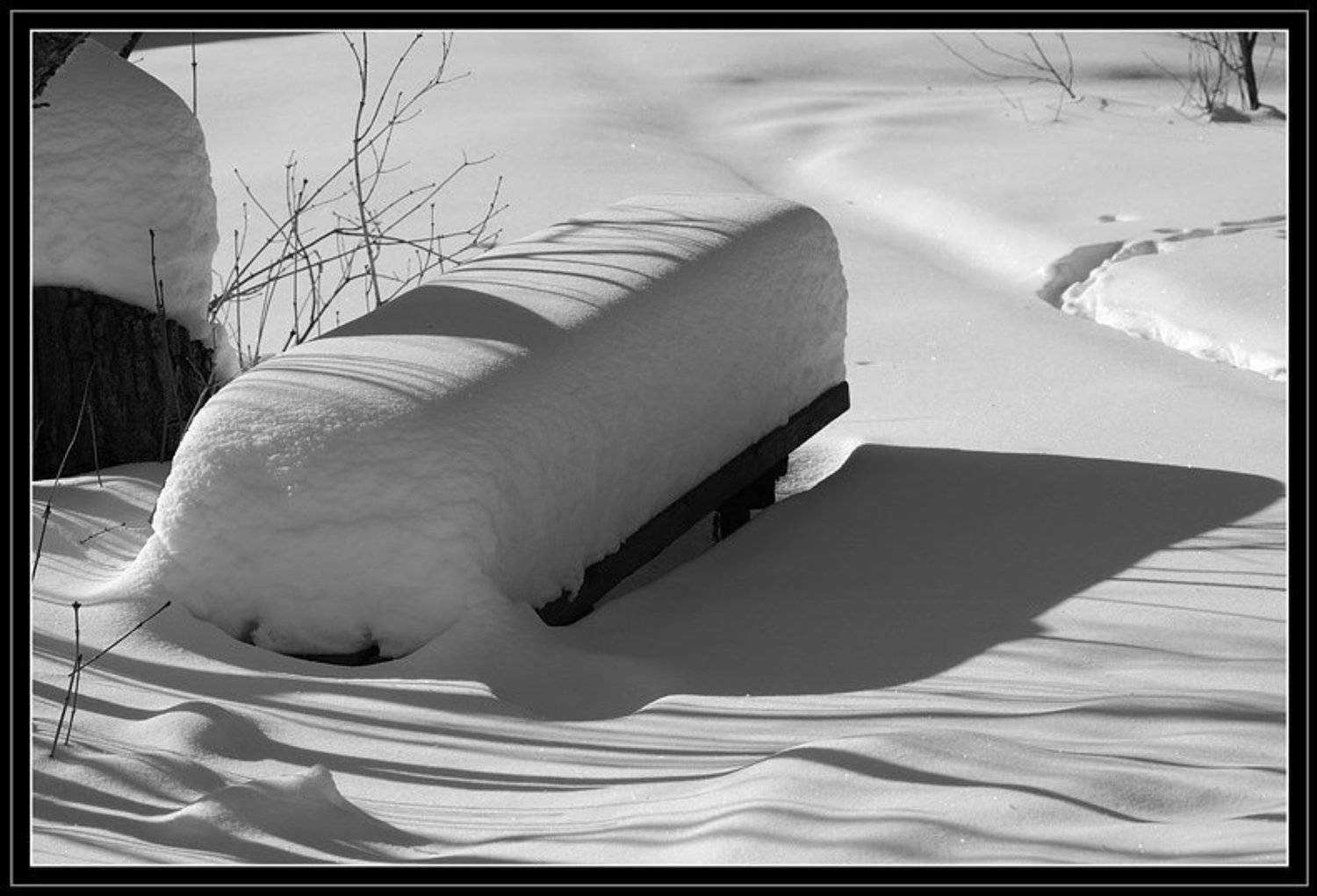 снег, лавка, Капустин Николай
