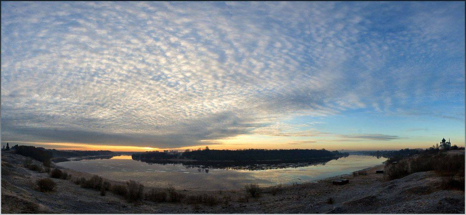 река, волхов, старая ладога, восход, утро,, Братаев Юра