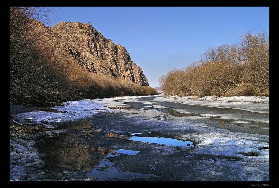 весна,горы.скалы,река,лед,бурятия, Игорь Глушко