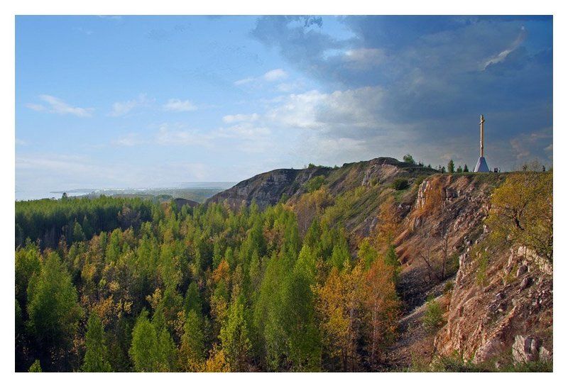 царевщина, крест, гора царев курган фото превью