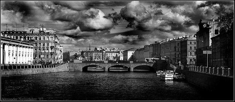 небо, город, петербург, чб .и небо говорило фото превью