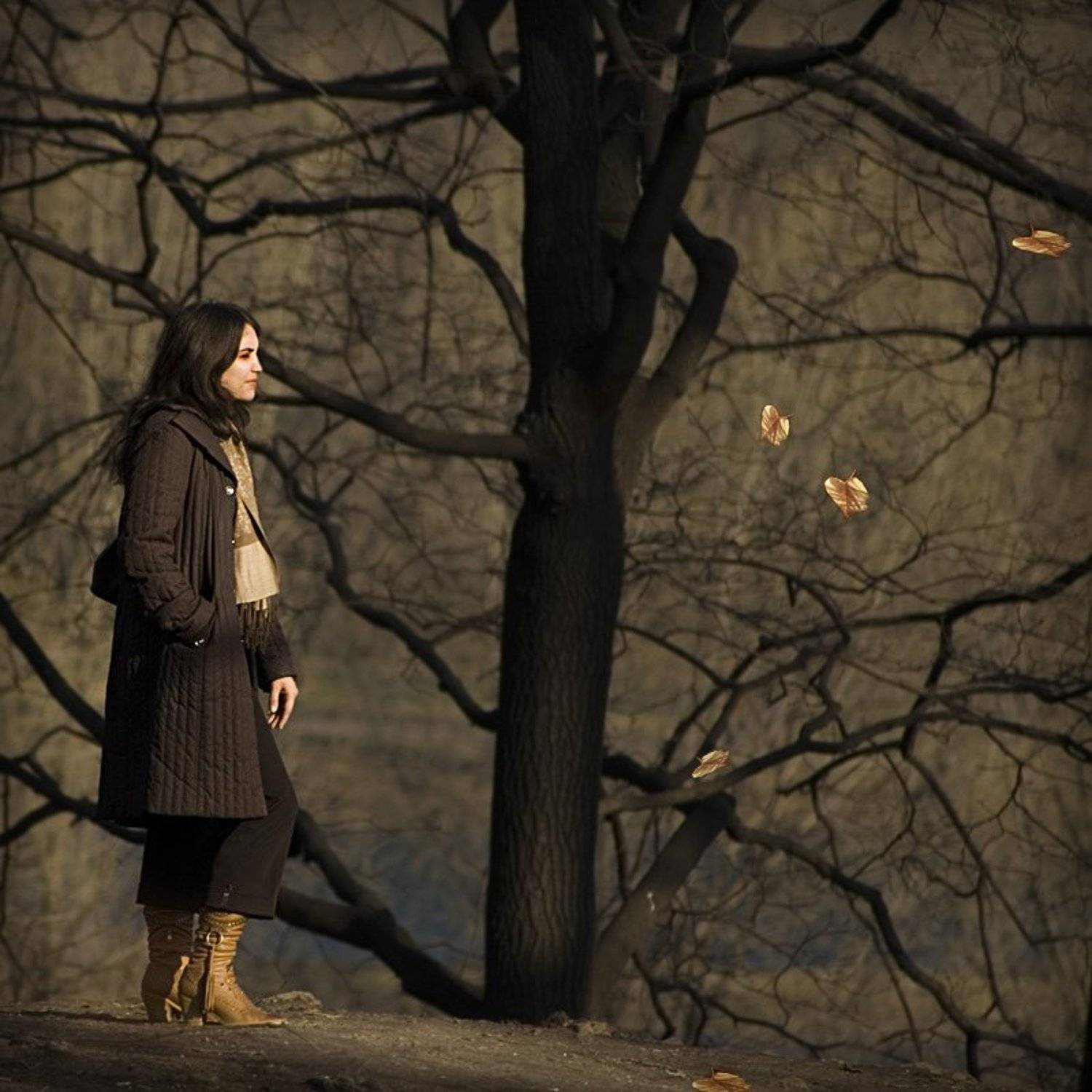 crypticaliens, портрет, листья, Crypticaliens