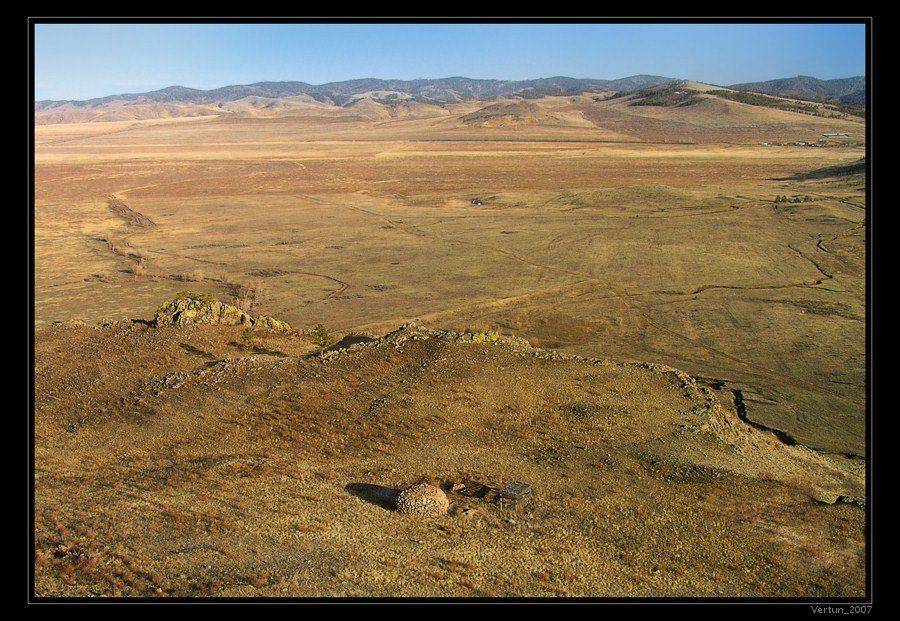 обо, святое место, бурятия, горы, степь, долина, Игорь Глушко