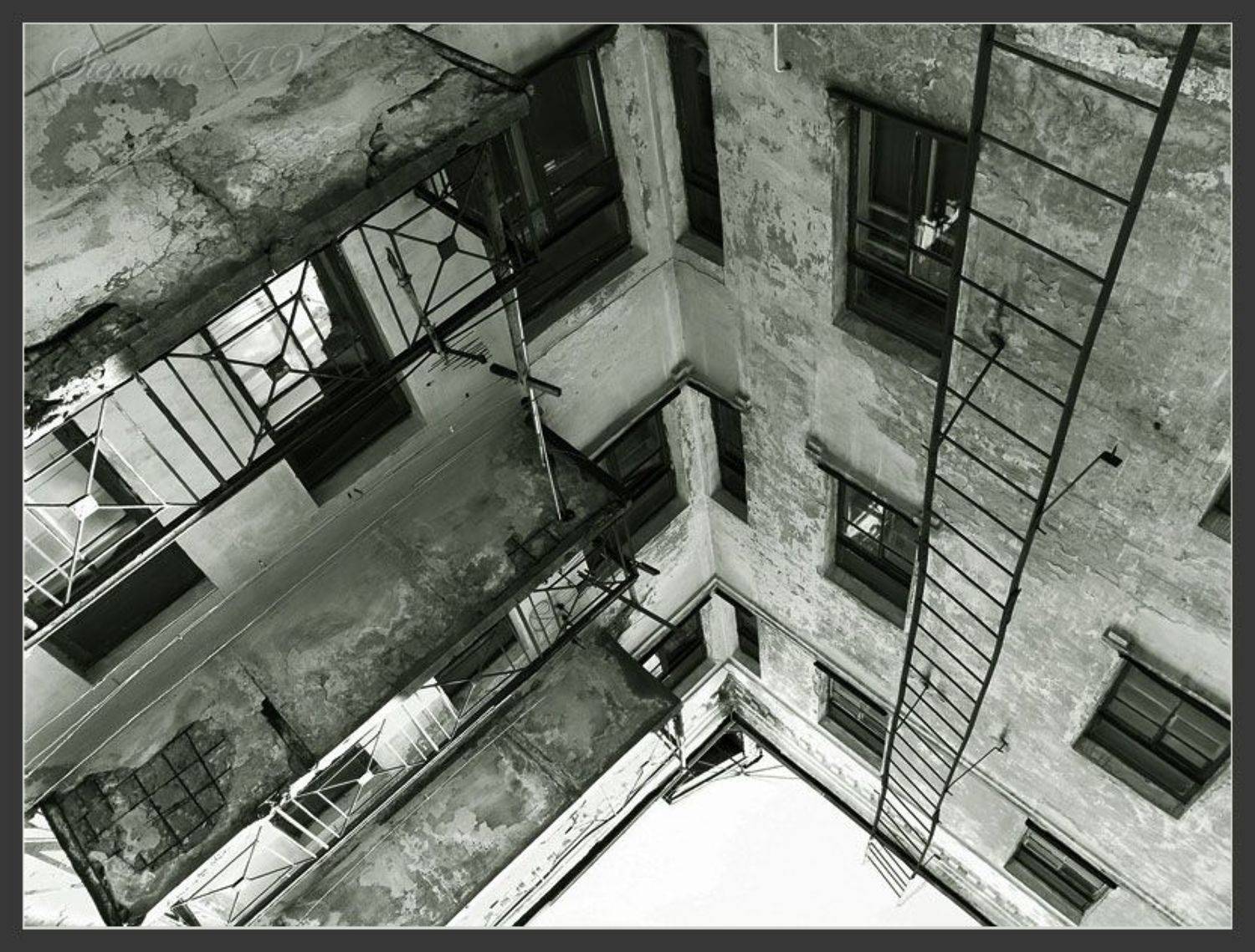 лестница вниз - в небо, ladder downwards - in the sky, Александр Степанов