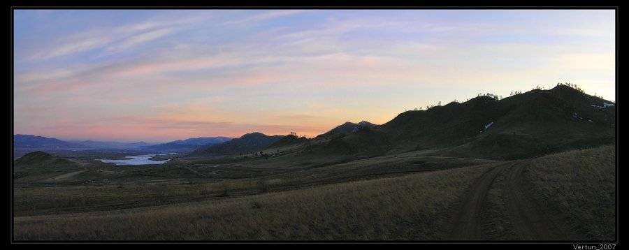 вечер, долина, река, горы, бурятия, Игорь Глушко