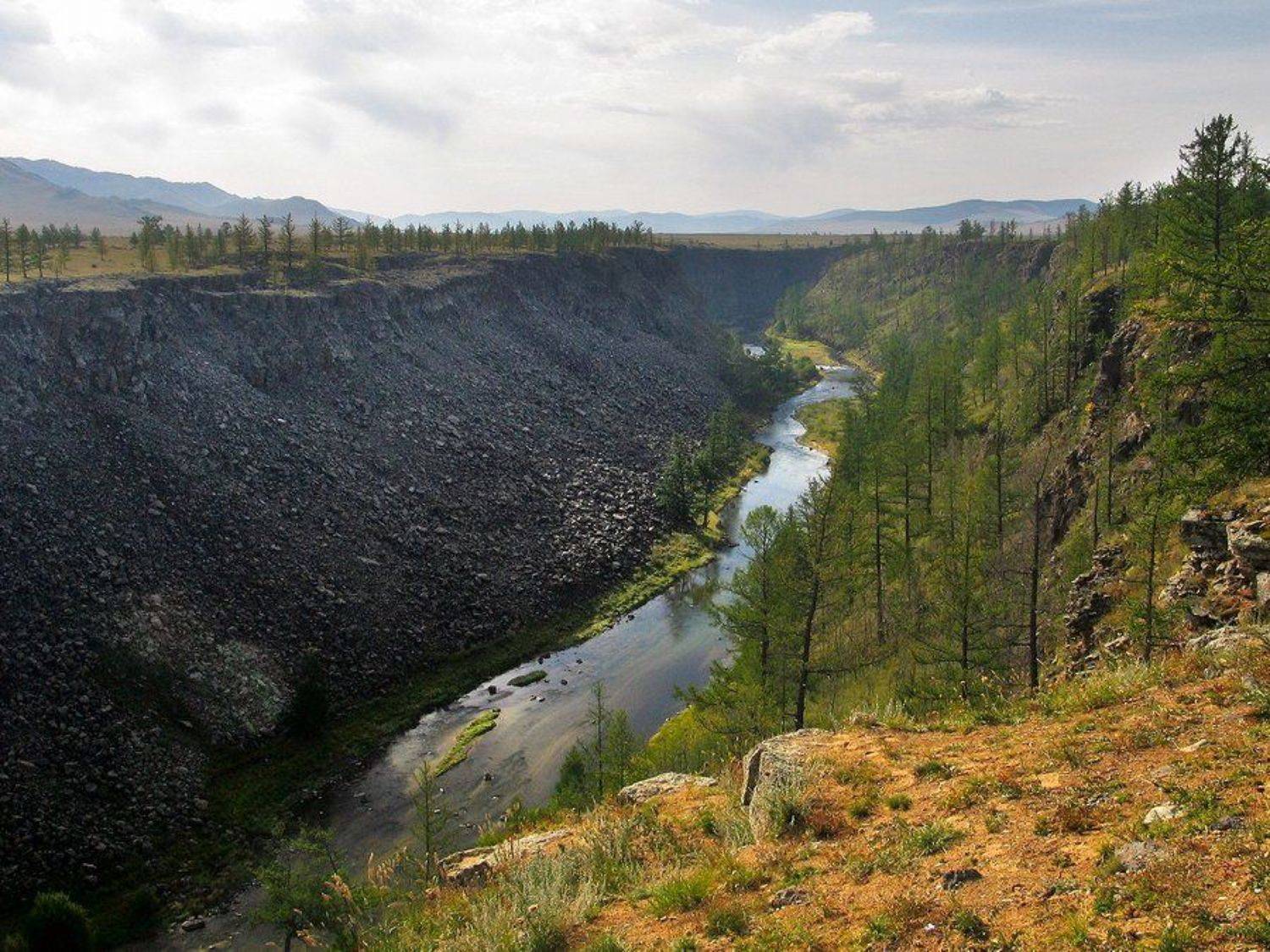 монголия, каньон, река, Олег Шубаров