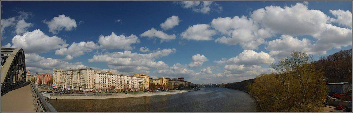 панорама, москва, набережная, фрунзенская, Капустин Николай