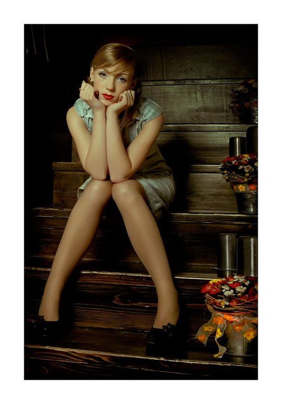 девушка, гламур, портрет Притомилась... фото превью