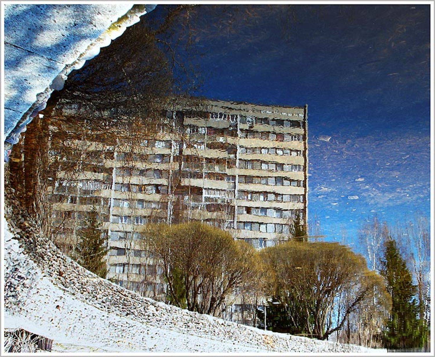 тольятти, город,  отражение, дом, VEB