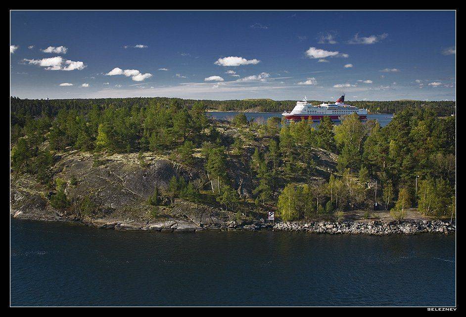 озеро, швеция, паром, seleznev