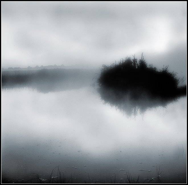 болото, осень, рассвет, туман, вода,, Григорий Иващенко