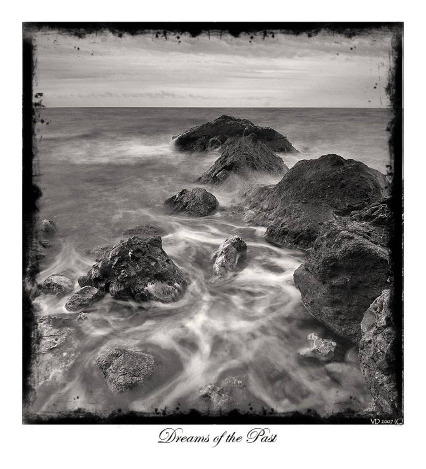 чб скалы море пена, Виктор Державин