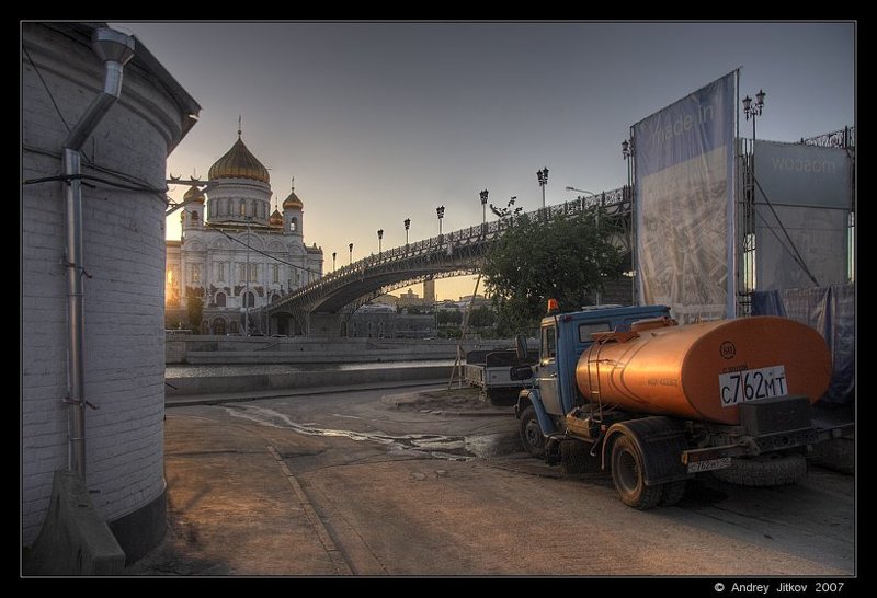 москва, вечер, машина, закат Будничная.. фото превью