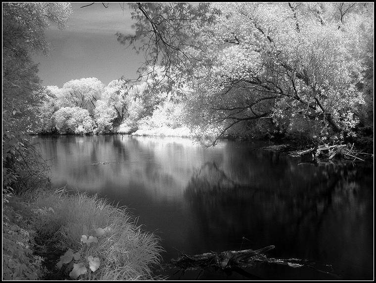 ик, инфракрасная, река, весна, Григорий Иващенко