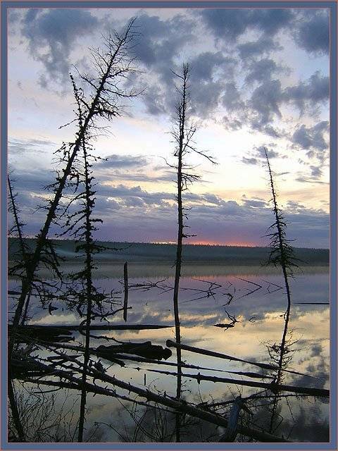 озеро,весна,заря,якутия, Солодухин Виктор