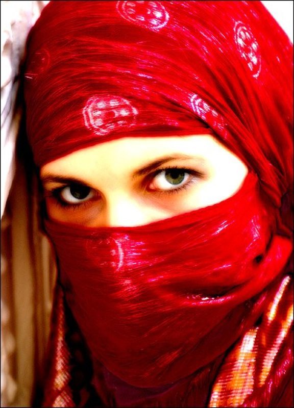 портрет, девушка, платок, amelie_fox Гюльчатай, открой личико фото превью