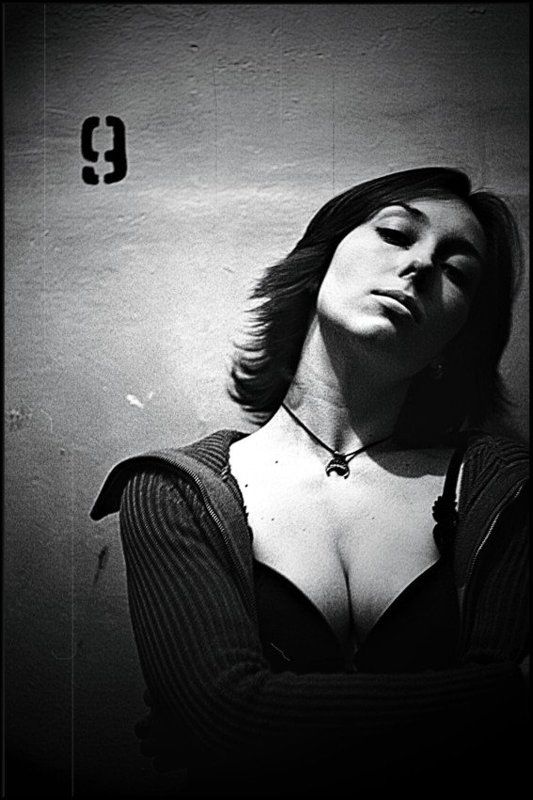 портрет, ч/б, шоп, ольга, тимофеев На лестнице фото превью