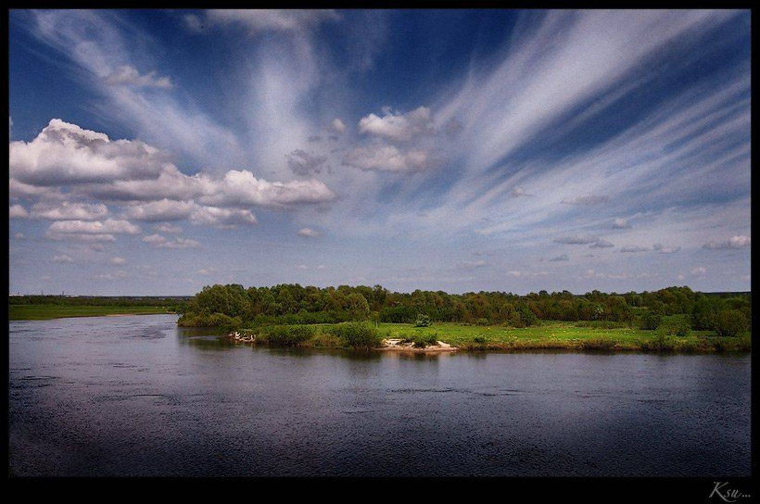 небо, вода, облака, Ksu