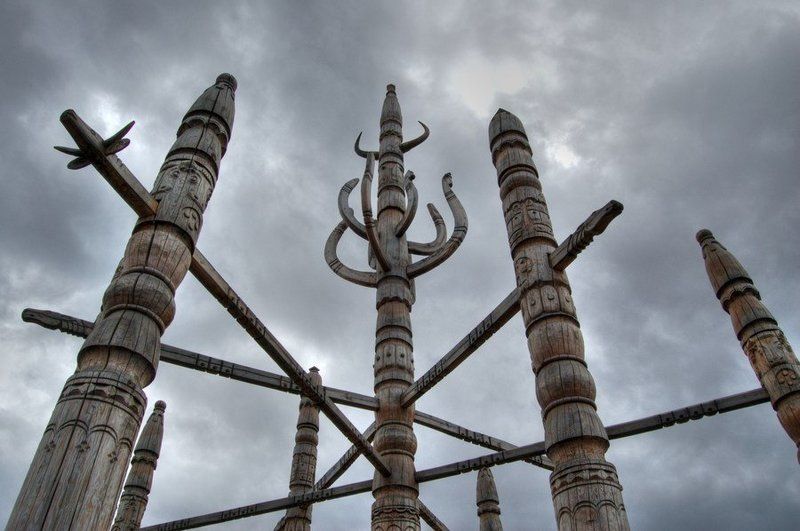 якутск, коновязь, небо *** фото превью