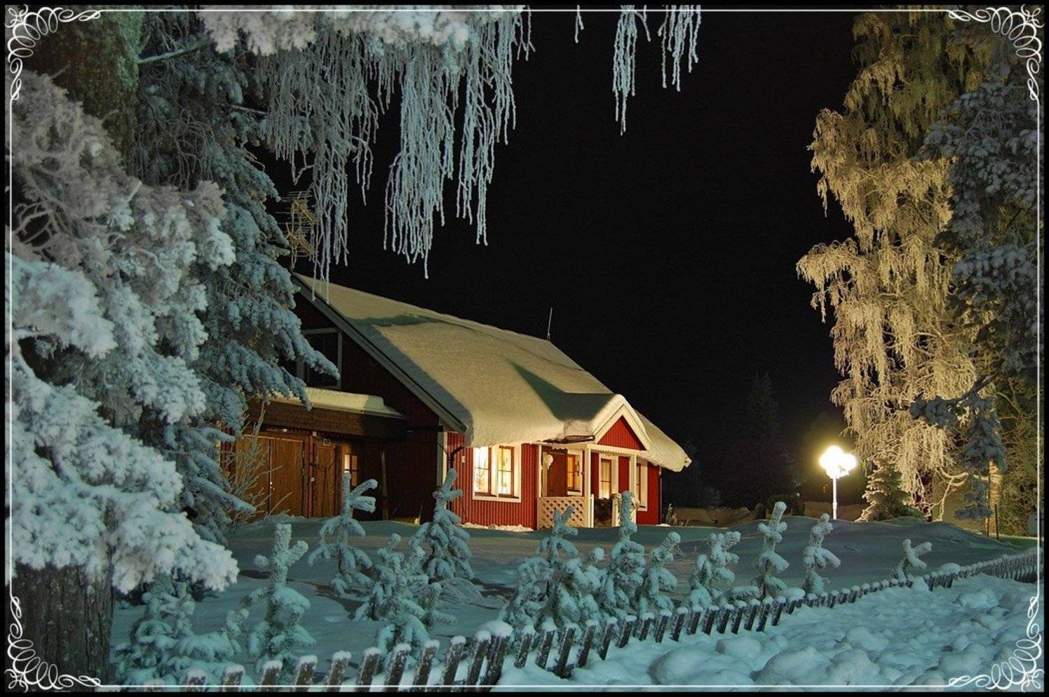 швеция,скандинавия,заполярье,зима,снег,сказка, Елена