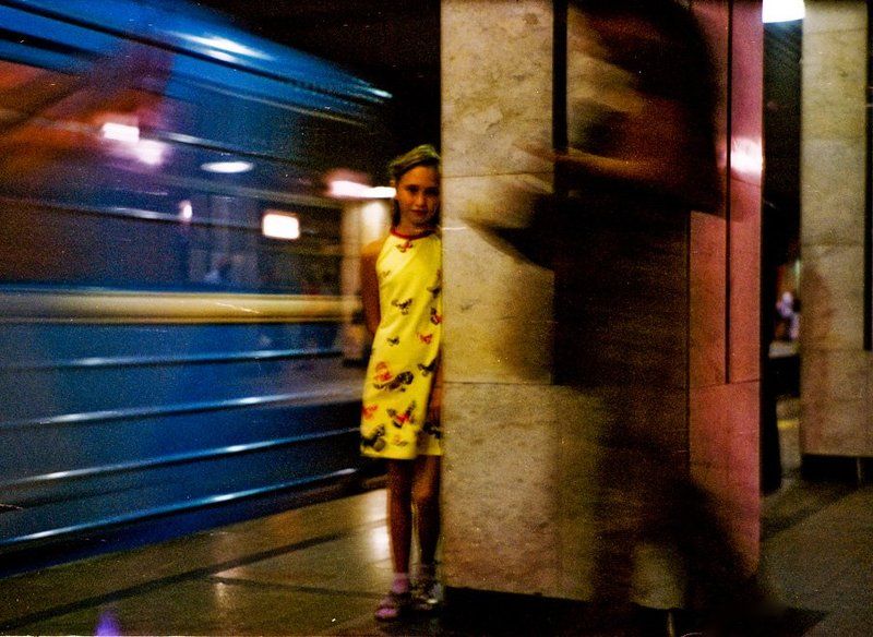 метро, призраки,    kodak porta Призраки в метро фото превью