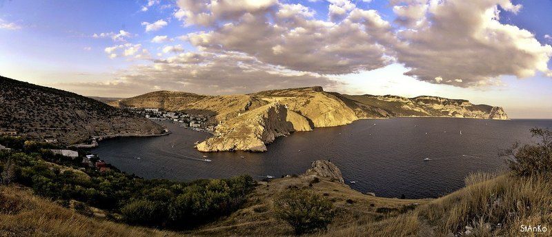 станко, пейзаж, море, балаклава Балаклавская бухта. Панорама.. фото превью
