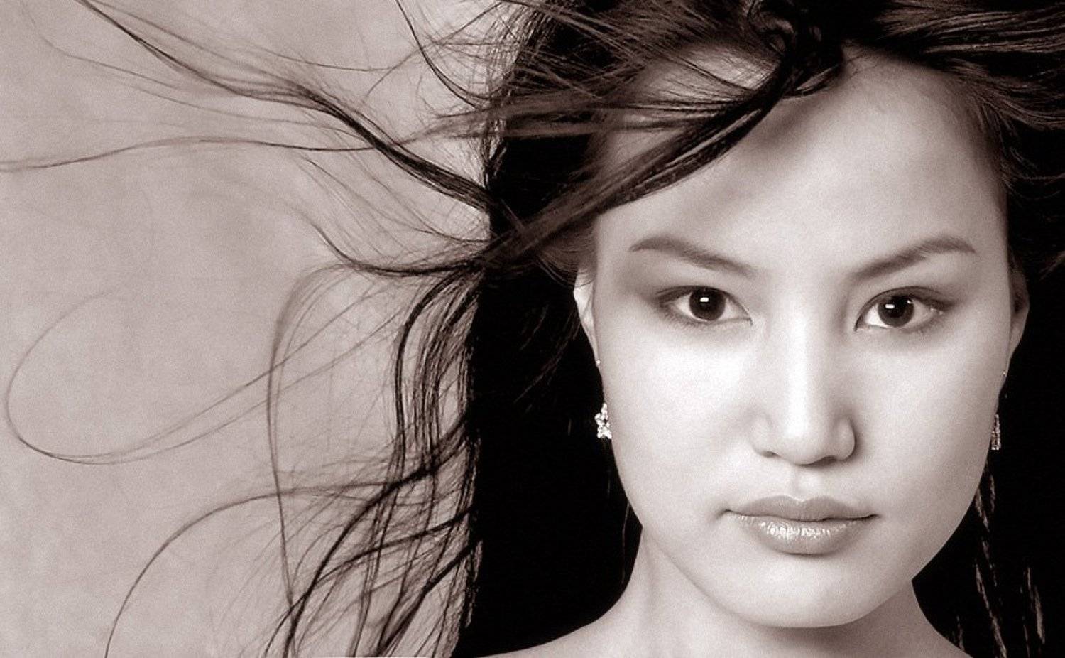 девушка, портрет, чб, Иван Калининский