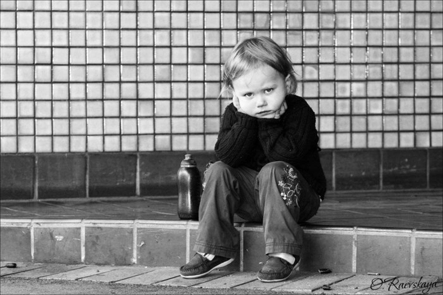 дети, чб, взгляд, Раевская Ольга